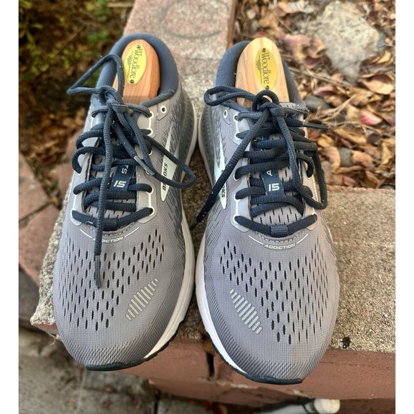 Brooks Women's Addiction GTS 15 Grey/ / Aqua Womens Running Shoes 8 XWide - Picture 8 of 16